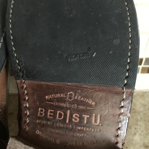 Bed Stu Cobbler Series Becca Tan Leather Rustic Ankle Boots - Picture 12 of 14